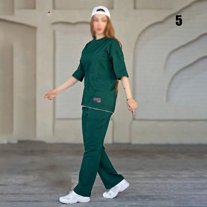 ست تیشرت شلوار مغزی دمپا لش کاپل زنانه 40431