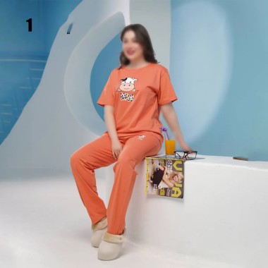 تیشرت شلوار راسته مینیمال زنانه 40433
