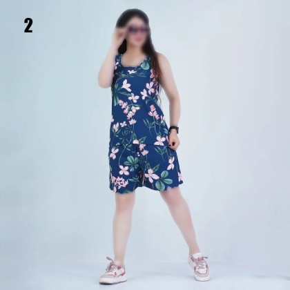 رکابی و شلوارک نخی زنانه 8304