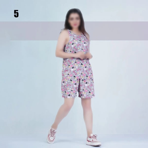 رکابی و شلوارک نخی زنانه 8304