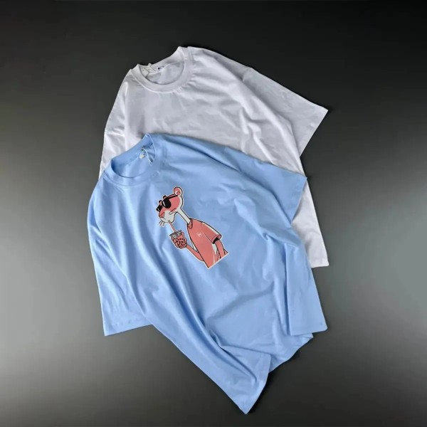 تیشرت لانگ پلنگ صورتی زنانه 40438
