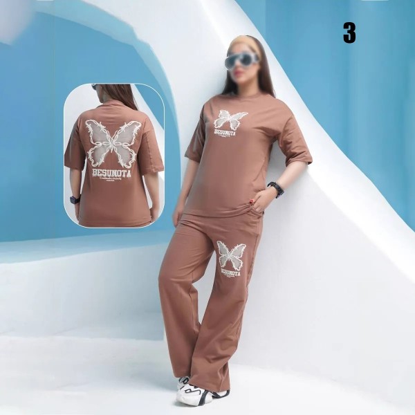 ست بلوز شلوار قواره ازاد زنانه 24670