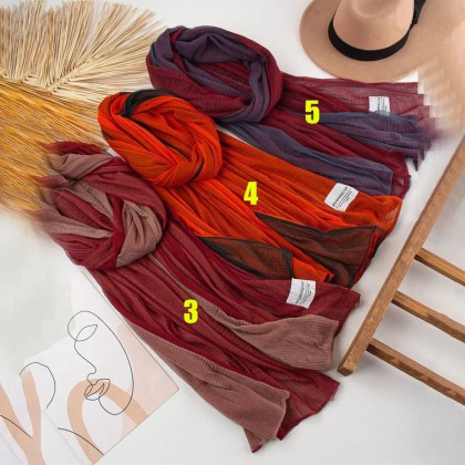 شال پلیسه دو رو زنانه سلست 40445