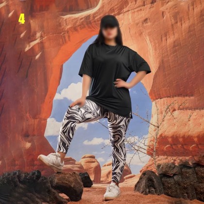 ست تیشرت شلوار سایزبزرگ زنانه 24655