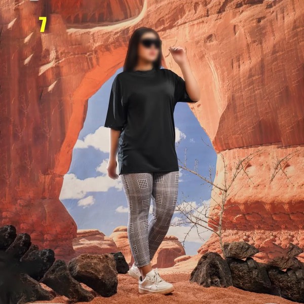 ست تیشرت شلوار سایزبزرگ زنانه 24655