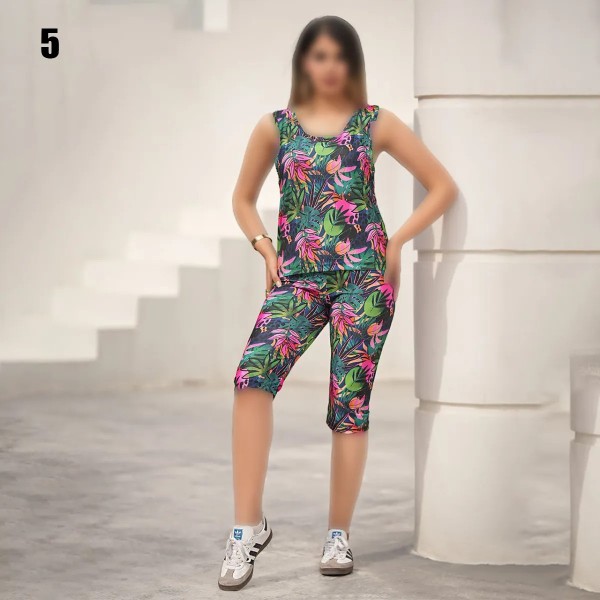 ست رکابی و شلوارک ورزشی زنانه 8113