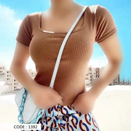 تیشرت یقه خشتی زنانه 1392