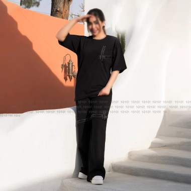 تیشرت شلوار كارگو زنانه 90648