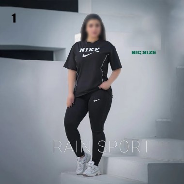 ست تیشرت شلوار سایز بزرگ زنانه 4051