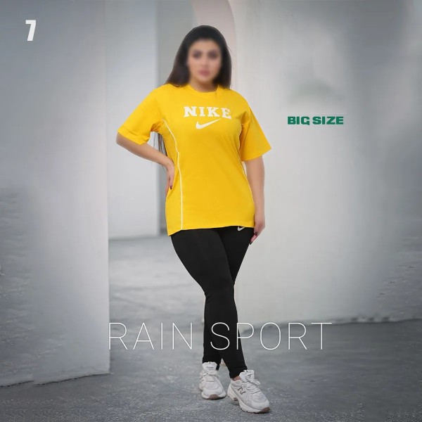 ست تیشرت شلوار سایز بزرگ زنانه 4051