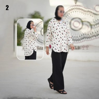 ست شومیز شلوار توسکا زنانه 40475 2