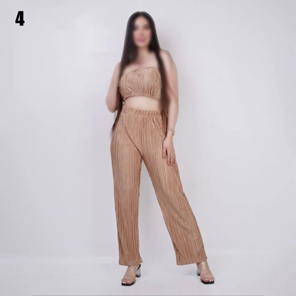 ست نیمتنه شلوار پلیسه زنانه 40477