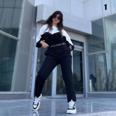 ست شومیز و شلوار کلاسیک زنانه 1328