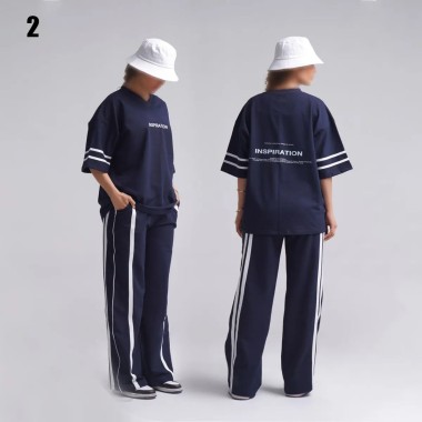 تیشرت و شلوار یقه هفت زنانه 100792 2