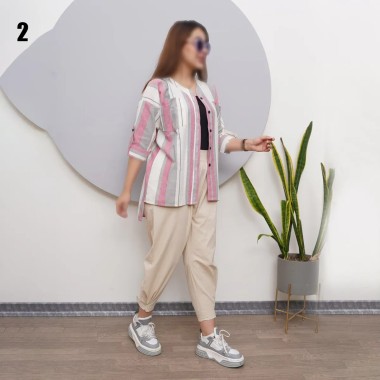 شومیز راه راه زنانه 200136 2