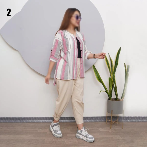 شومیز راه راه زنانه 200136