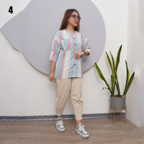 شومیز راه راه زنانه 200136