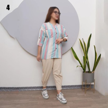 شومیز راه راه زنانه 200136