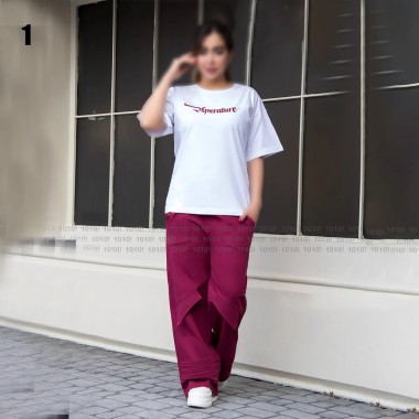 تیشرت شلوار كارگو زنانه 90655