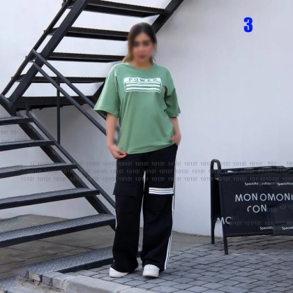 تیشرت شلوار کارگو زنانه 90653