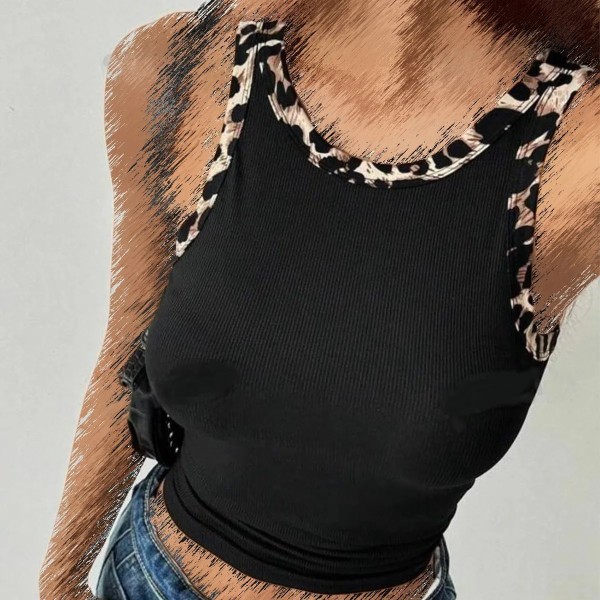 کراپ نوار پلنگی زنانه 30466