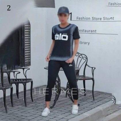 ست بلوز شلوار سایز بزرگ alo زنانه 2606
