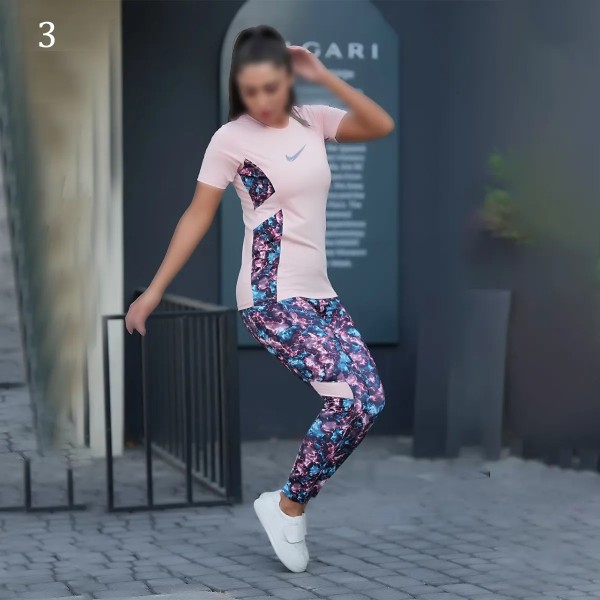 ست تیشرت شلوار ورزشی زنانه 542