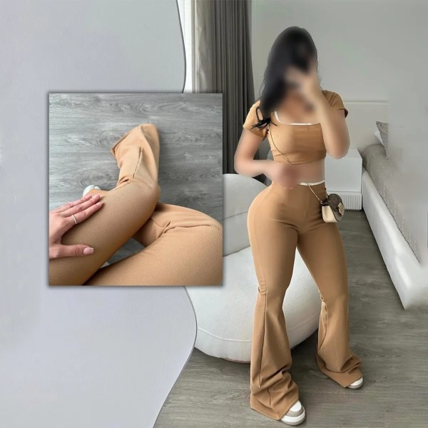ست کراپ شلوار بوتکات زنانه 1482