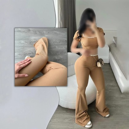 ست کراپ شلوار بوتکات زنانه 1482