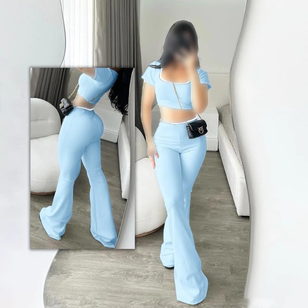 ست کراپ شلوار بوتکات زنانه 1482
