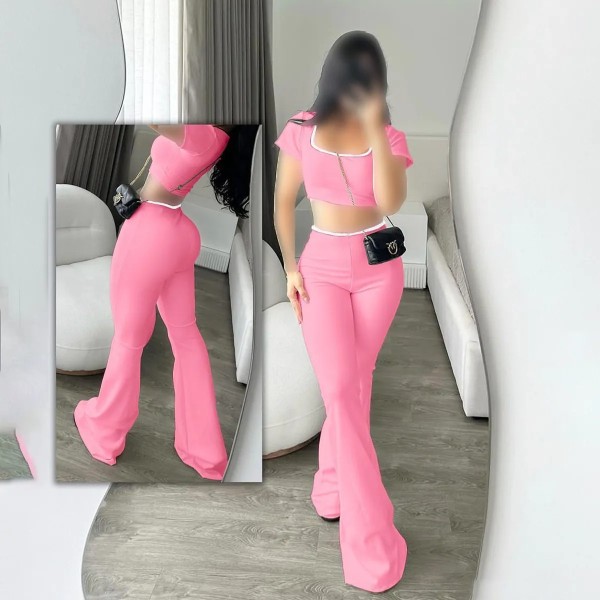 ست کراپ شلوار بوتکات زنانه 1482