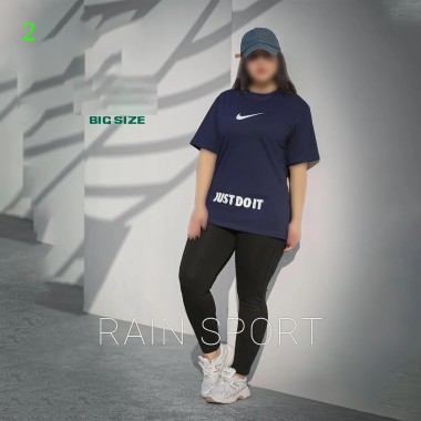 ست تیشرت شلوار سایز بزرگ زنانه 4052 2