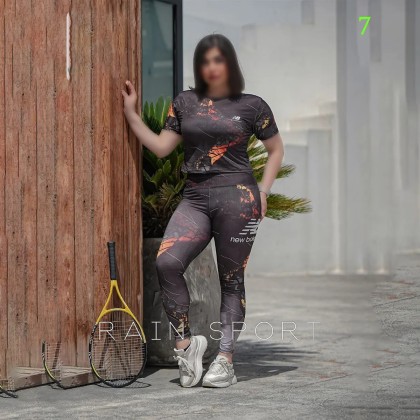 ست کراپ شلوار سایز بزرگ زنانه 4082