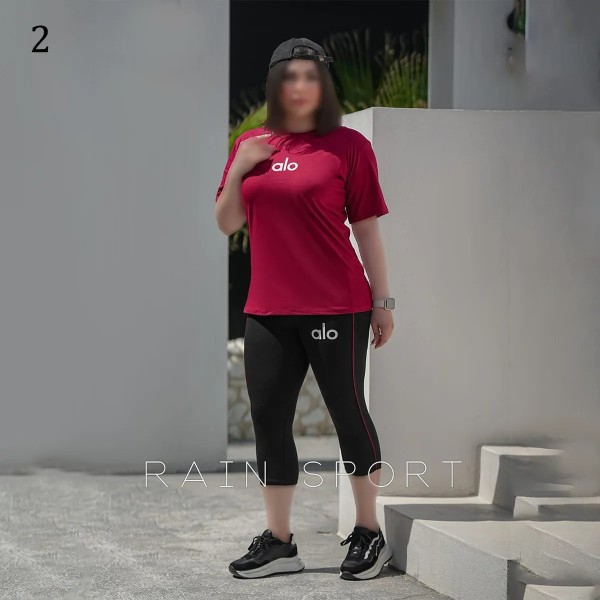 ست تیشرت شلوارک alo زنانه 4098