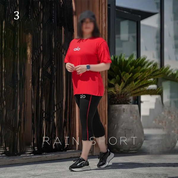 ست تیشرت شلوارک alo زنانه 4098