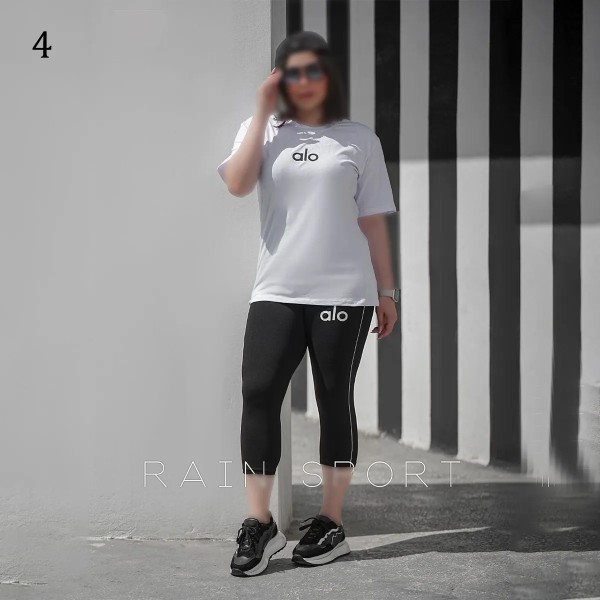 ست تیشرت شلوارک alo زنانه 4098