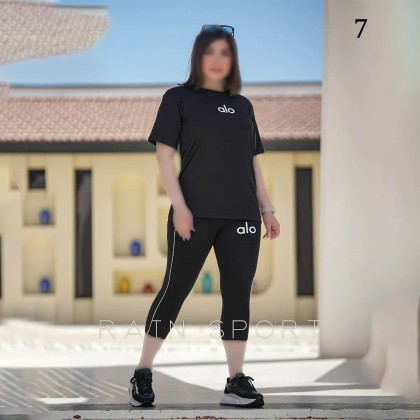 ست تیشرت شلوارک alo زنانه 4098