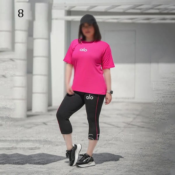 ست تیشرت شلوارک alo زنانه 4098