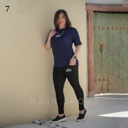ست تیشرت شلوار سایز بزرگ alo زنانه 4097