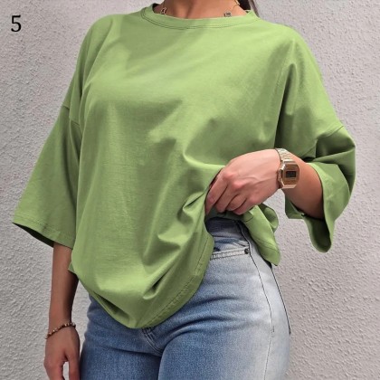 تیشرت باکسی ساده زنانه 88525