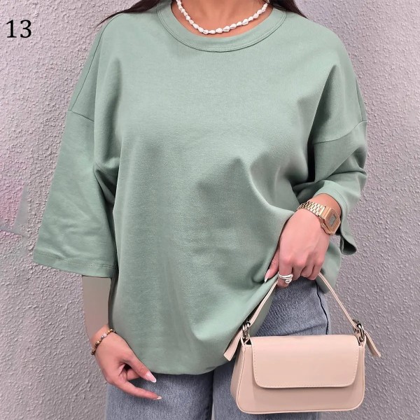 تیشرت باکسی ساده زنانه 88525