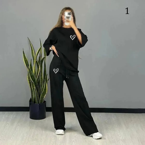 بلوز و شلوار طرح دار زنانه 08419