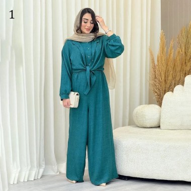 ست سارافون شومیز گره ایی زنانه 72510