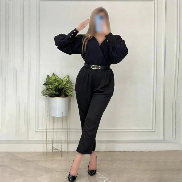 سرهمی آستین دکمه زنانه V180