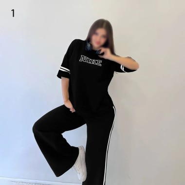 ست بلوز شلوار فوق بیگ سایز NIKE زنانه 2612