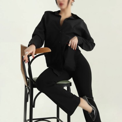 شومیز بیسیک مشکی زنانه 72506
