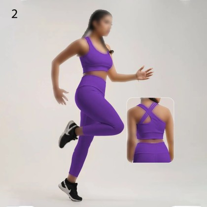 ست نیم تنه لگ کمرگن ورزشی زنانه 5095
