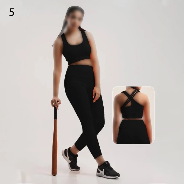 ست نیم تنه لگ کمرگن ورزشی زنانه 5095