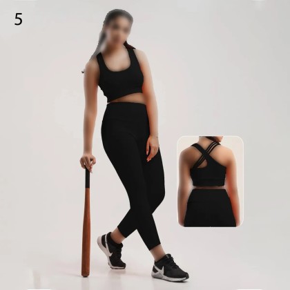ست نیم تنه لگ کمرگن ورزشی زنانه 5095