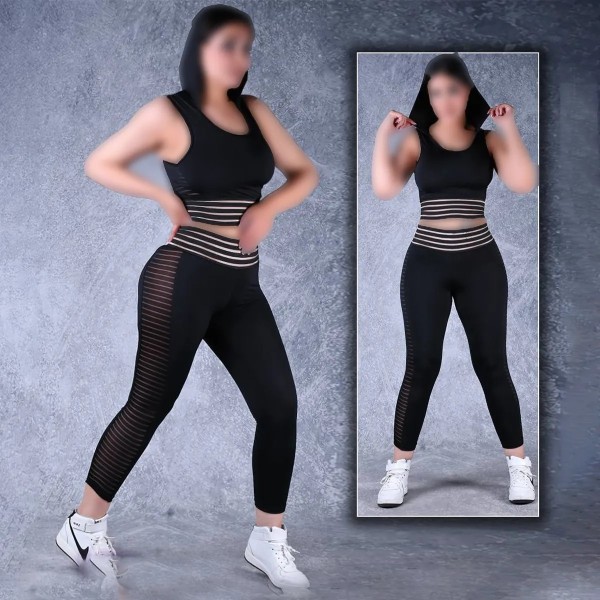 ست نیمتنه کلاهدار لگ کمر پهن زنانه 66484